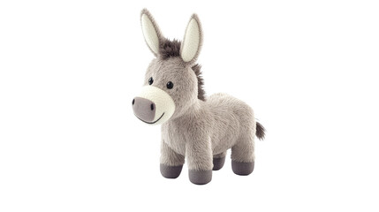 Obraz premium plush donkey shape on white background