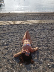 woman on the beach