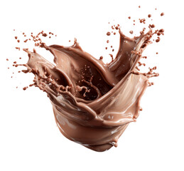 Fototapeta premium Chocolate splash shows tantalizing swirl