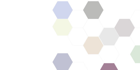 Abstract white and colorful hexagon background , 3D concept for business and banner ,technology ,tech, medical science 