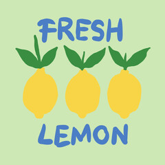 Lemon vibes only. Lemonade art illustration. Fresh lemon fruit print. Fruit vintage t-shirt design. Nature fruit club print design. Organic food artwork for for t-shirt. 