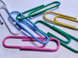 colorful paper clips
