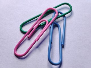 paper clips on white background