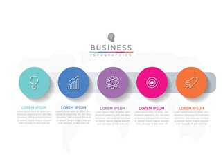 Vector business Presentation Connecting Steps Infographic Template
