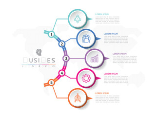 Obraz premium Vector business Presentation Connecting Steps Infographic Template