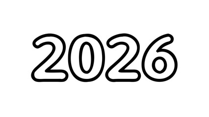 Pack of 2026 New Year logo celebrations designs, templates , social media banners in white background vector illustration.