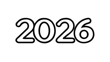Pack of 2026 New Year logo celebrations designs, templates , social media banners in white background vector illustration.