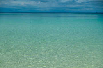 Empty Cambodian Beach with Island View