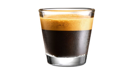Espresso Shot in Glass Cup with Rich Golden Crema Top