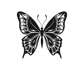 butterfly logo icons and silhouette collection