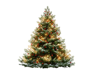 Christmas tree on transparent background