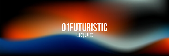Futuristic panoramic dark mesh gradient, with bright colors. Abstract waving wave moving. Vector EPS10