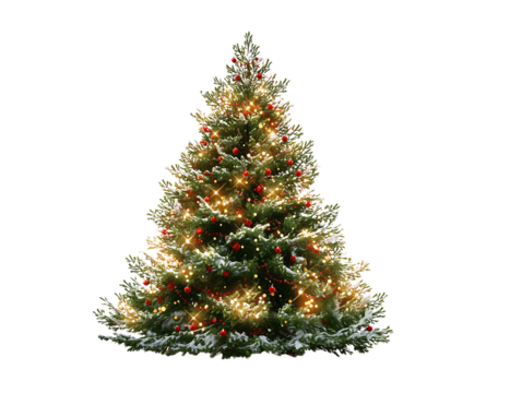 Christmas tree on transparent background