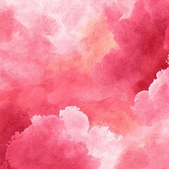 Fototapeta premium Blurred Pink Watercolor Vector Background with Grainy Texture, Pastel Flat Design in Light Pink and Dark Red, Minimal Clipart Style
