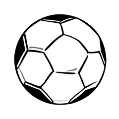 Fototapeta premium Black and white leather soccer ball isolated on a white background for sport and game play