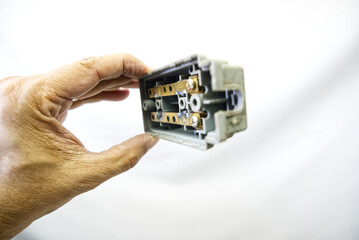 Electrical outlet for two electrical plugs