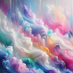 A mesmerizing blend of colors creates an abstract swirl of emotions and beauty