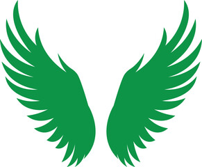 Obraz premium Wings flat icon. Ideal wing vector for logo design, tattoos, decals. Aviation pilot patch badge. Vector illustration.