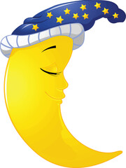 Abstract Moon Night Concept &ndash; Clean Vector Illustration.