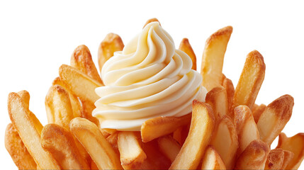 French Fries Topped with Soft Serve Ice Cream