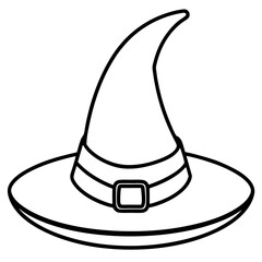 Simple Line Witch Hat Icon