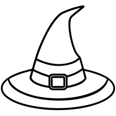 Simple Line Witch Hat Icon
