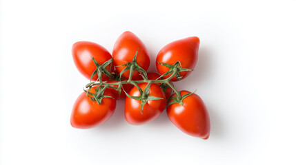 cherry tomatoes on white background