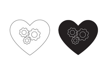 Love symbol. Healthcare management. Heart group icon. Wedding group. Happy business team icon.