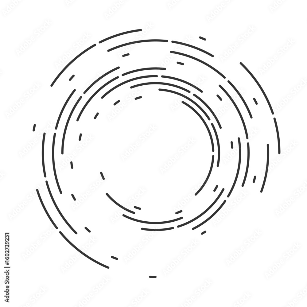 Poster abstract circular pattern vector background. round arcs spiral backdrop. moving circles design