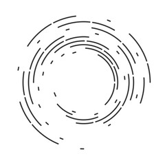 Abstract circular pattern vector background. Round arcs spiral backdrop. Moving circles design