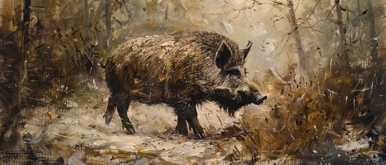 wild boar in the wild 