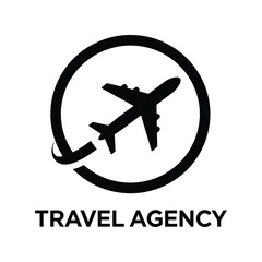 Travel Agency Airplane Vector: Global Tour, Vacation Booking, Flight Planning Service