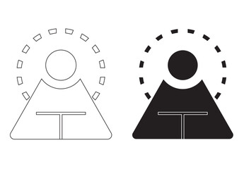 Yoga Fitness Icon. Flat Design Isolated Illustration.
