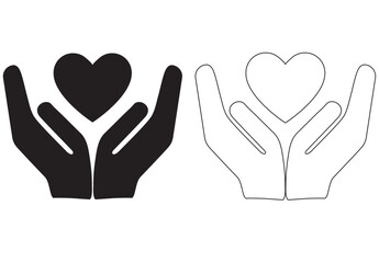 mental health concept with hands and heart Mental health, mental well-being, and well-being, inspiring modern vector illustration.