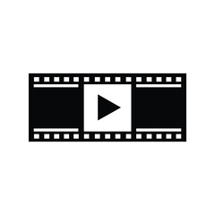 Fototapeta premium Film Strip Play Button Movie Video Media Entertainment Icon