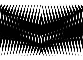 Striped vector pattern of black sharp broken lines on a white background, Modern design element. Technological Vector background. For covers, cards, advertising. packaging.