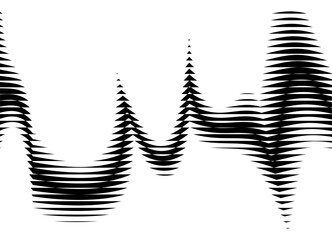 Abstract striped flow of black lines on a white background. Vector pattern , Modern design element. Technological Vector background. For covers, cards, advertising. packaging. Glow, rays