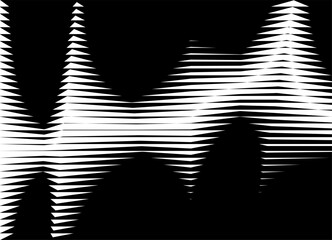 Abstract striped flow. Vector pattern, Modern design element. Technological Vector background. For covers, cards, advertising. packaging. Glow from lines, Light, rays
