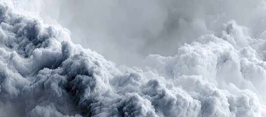 Massive, textured clouds of gray and white