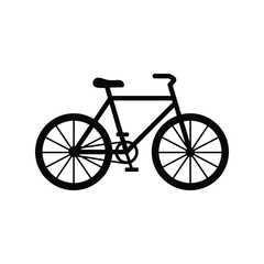 Fototapeta premium Minimalist Black Bicycle Icon Cycling Sport Recreation Transport Graphic