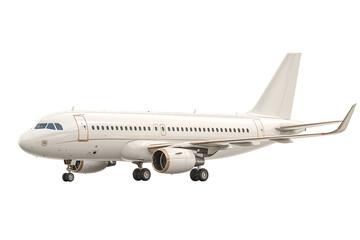 Passenger plane on transparent background