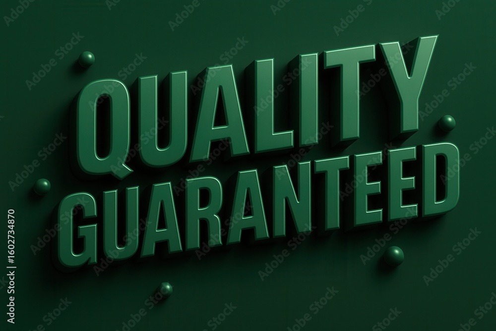 Poster bold green 3d typography displaying the phrase 