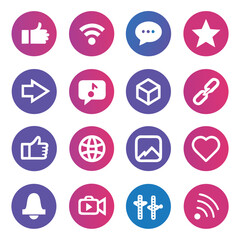 Modern Web & Internet Icons Set – Flat & Line Style | High-Quality Digital Symbols for Websites, Apps & UI/UX Design

