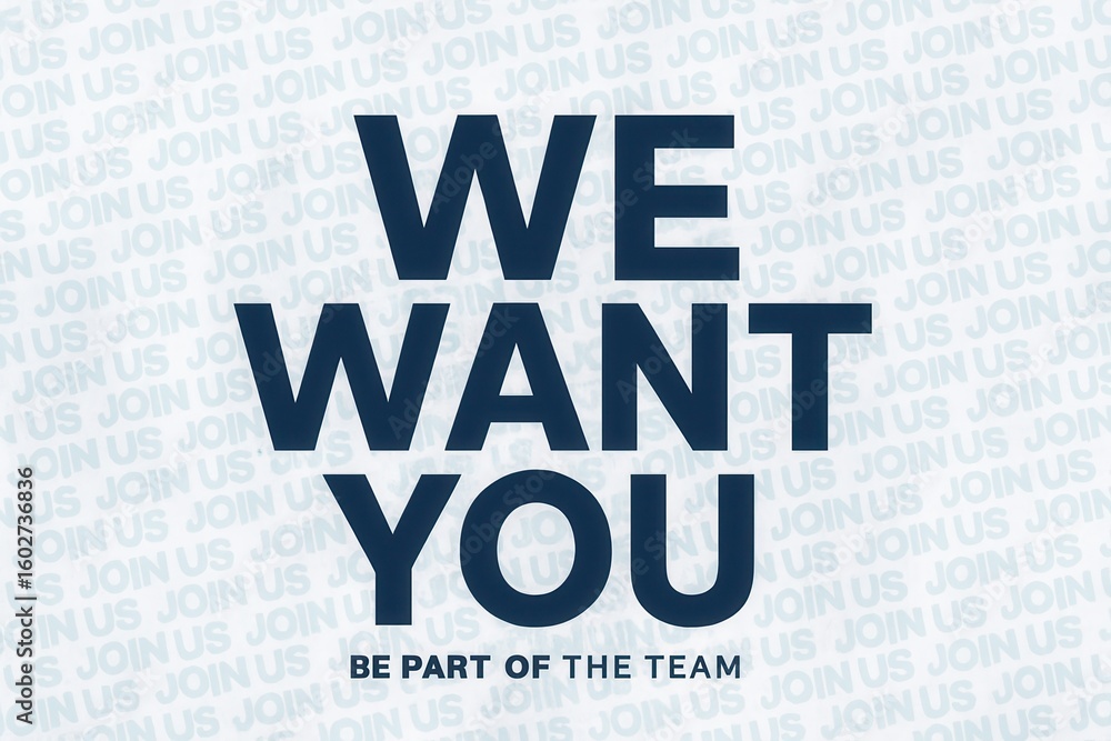 Poster bold blue text on a patterned background reads 
