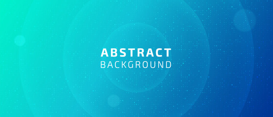 Tech pixel background with round wave. Blue green gradient background with abstract pattern for ai, data science, software and cyber safety. Light glow bass waves abstract background with pixel grid.