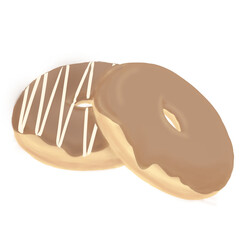 chocolate donut icon image with transparent background