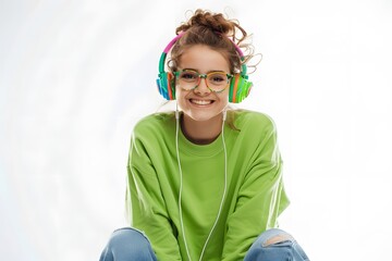 young man listening to music