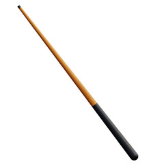 3D cue stick model designed for billiard games, simulations, or sports scenes. Essential for gameplay interactions and animations
