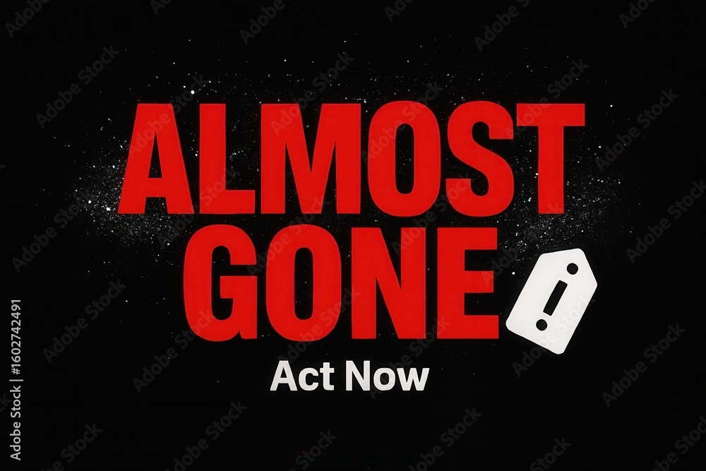 Poster bold red text stating 