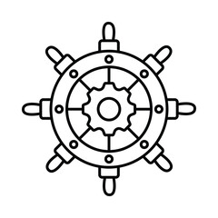 Obraz premium Steering Wheel Vector style icon. Eps 10 file